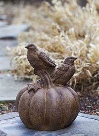 Thumbnail for Campania International Cast Stone Birds on Pumpkin Statuary Campania International 