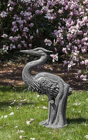 Campania International Cast Stone Heron Statuary Campania International 