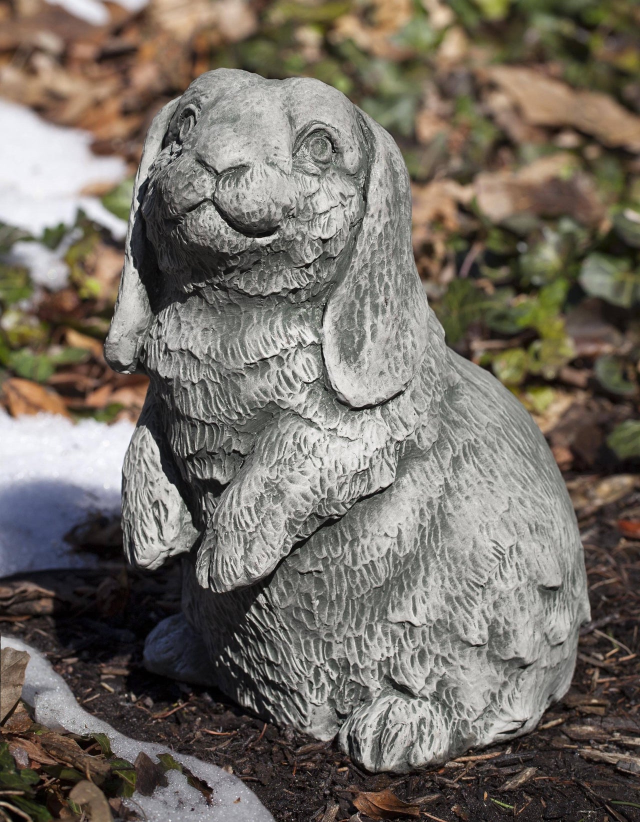 Campania International Cast Stone Lop-Eared Standing Bunny Statuary Statuary Campania International 