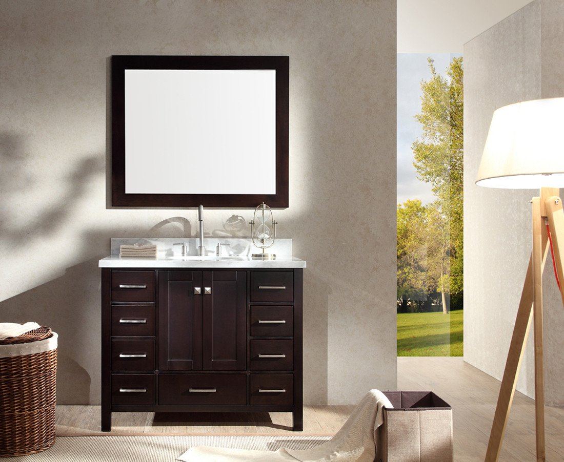 ARIEL Cambridge 43" Single Sink Bathroom Vanity Set in Espresso Vanity ARIEL 