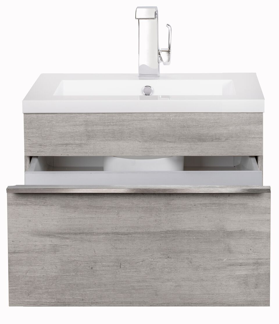 Trough Collection 24" Wall Mount Modern Bathroom Vanity - Soho By Cutler Cutler Kitchen & Bath Vanity 