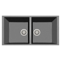 Thumbnail for Latoscana AM8620ST Elegance Series Double Basin Drop-In Kitchen Sink Kitchen Sink Latoscana Titanium 