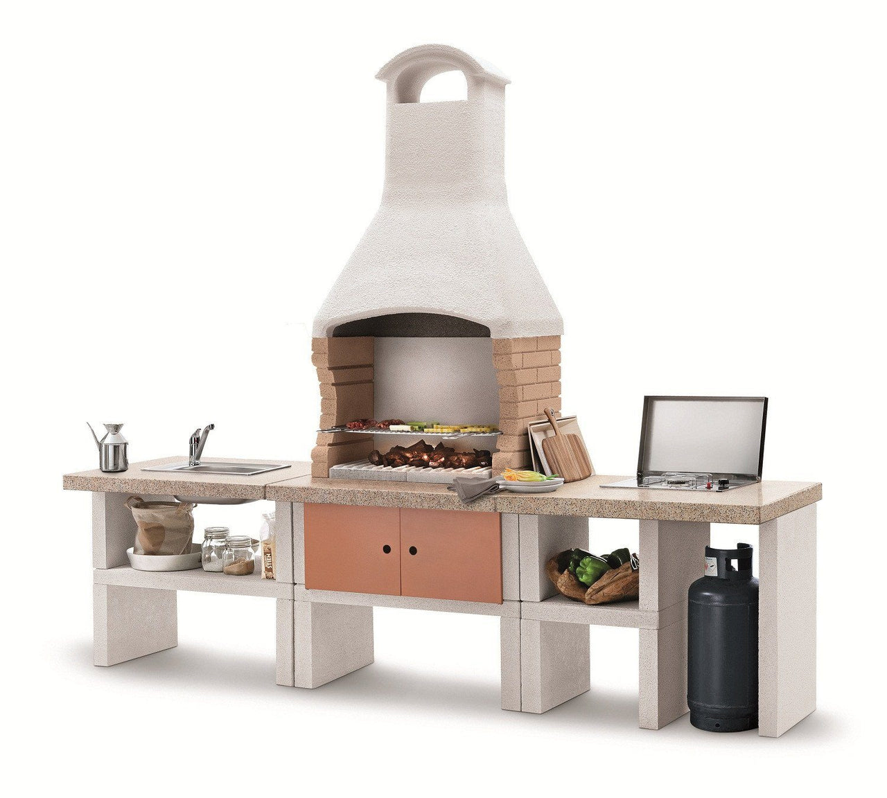 Palazzetti WORKTOP MODULE Barbecue Outdoor Cooking Grill By Paini Pizza Ovens Paini 