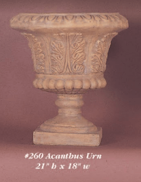 Acanthus Urn Cast Stone Outdoor Garden Planter Planter Tuscan 