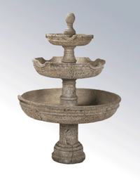 Thumbnail for Agrigento Three Tier Cast Stone Outdoor Garden Fountain Fountain Tuscan 