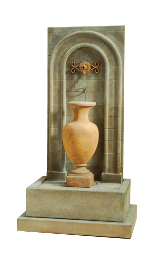 Amphorae Wall Outdoor Cast Stone Garden Fountain for Spout Fountain Tuscan 