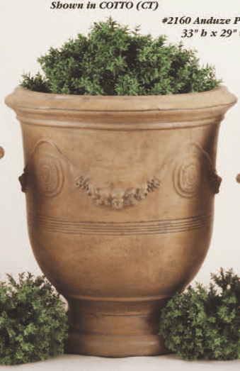 Anduze Pot Large Outdoor Cast Stone Planter Planter Tuscan 