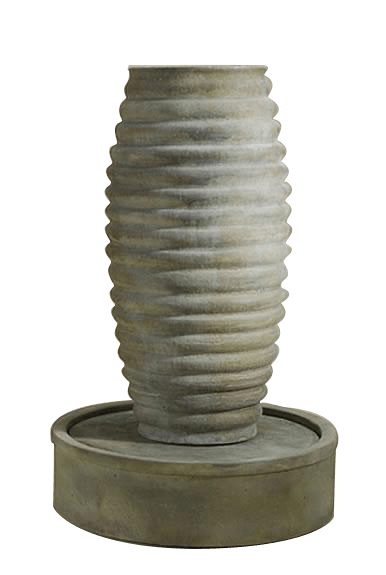 Anfora Rigata Outdoor Cast Stone Garden Fountain Fountain Tuscan 