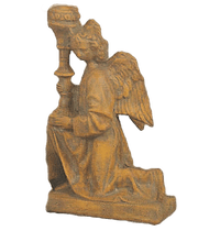 Thumbnail for Angel Gabriel Globe Stand Cast Stone Outdoor Asian Collection Statues Tuscan 