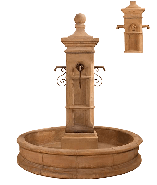 Aquitaine Pond Outdoor Cast Stone Garden Fountain Fountain Tuscan 