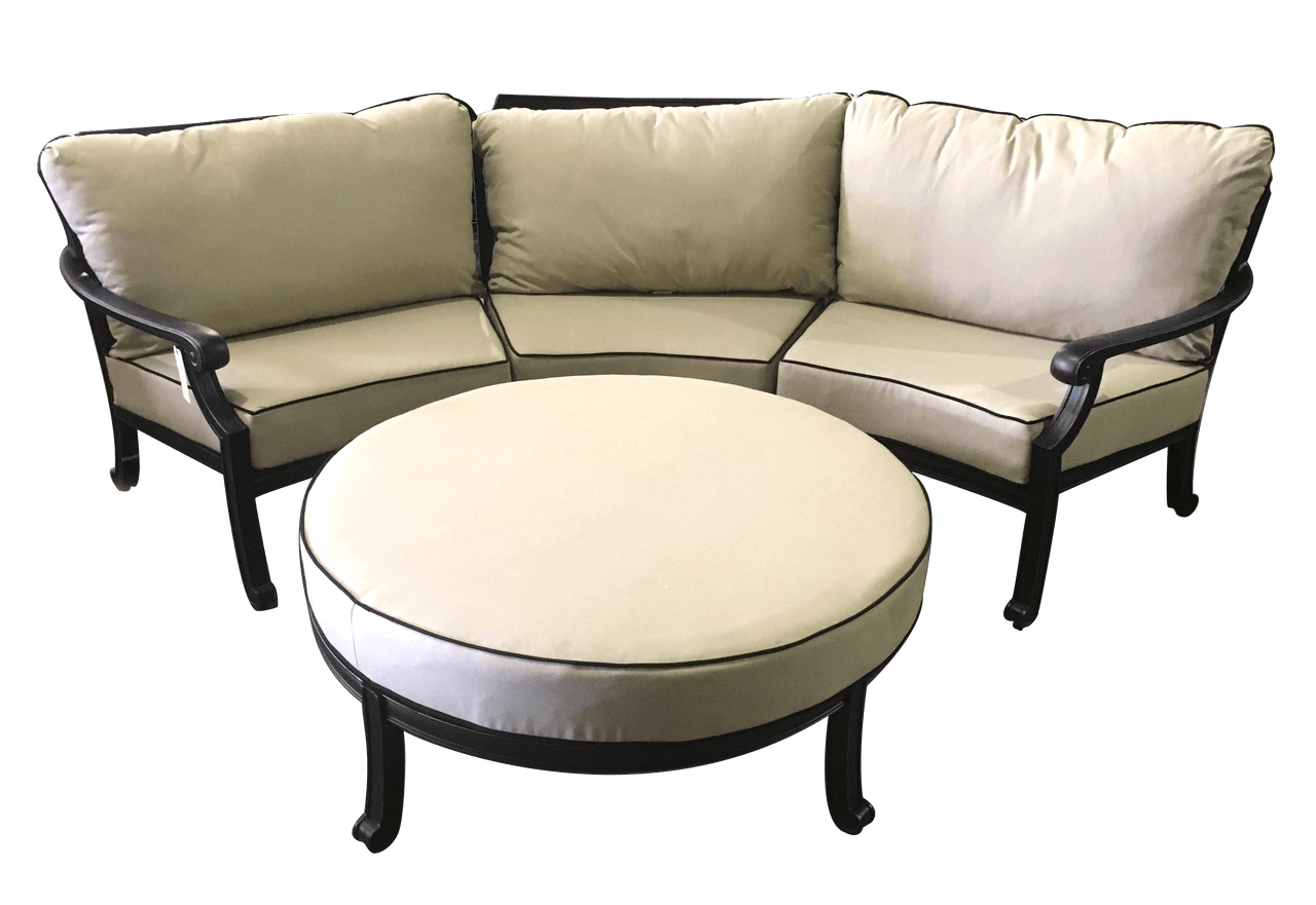 Astoria Curved Sectional and Cocktail Outdoor Furniture Tuscan 