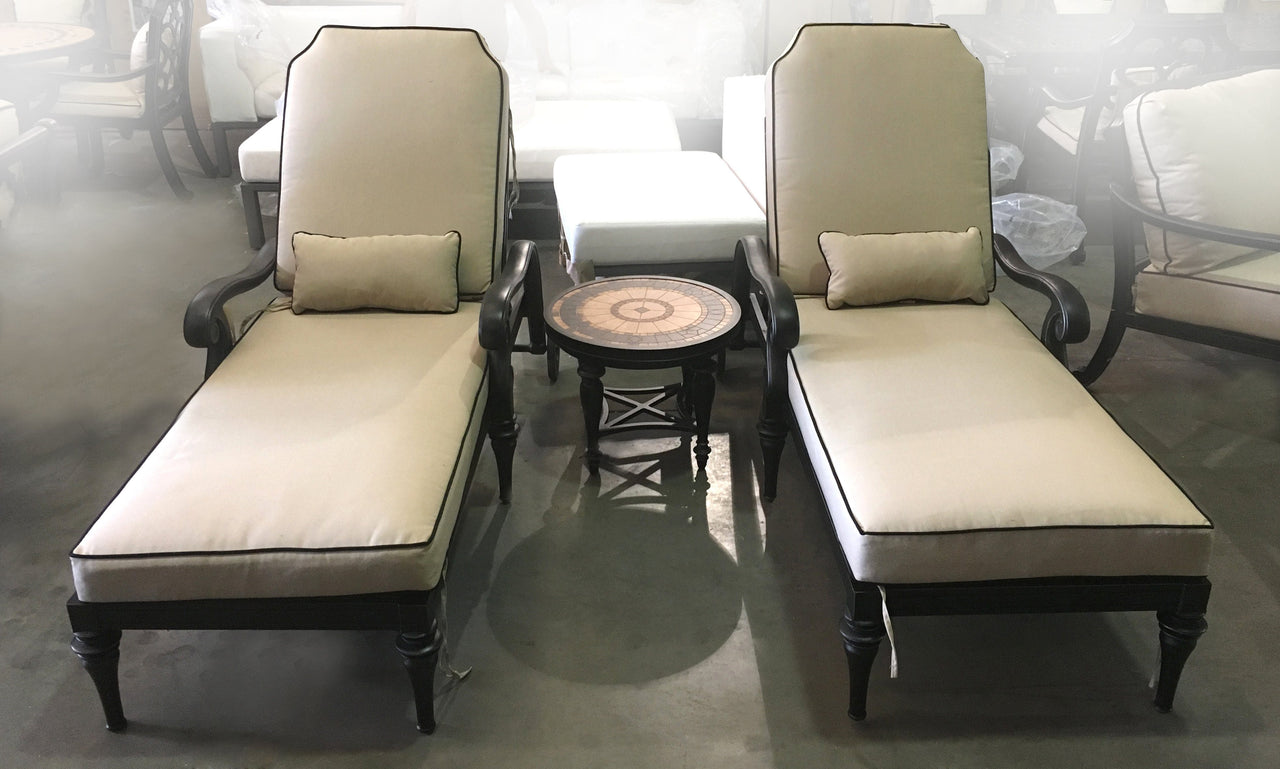 Astoria Outdoor Chaise Lounge Set Of 3 Outdoor Furniture Tuscan 