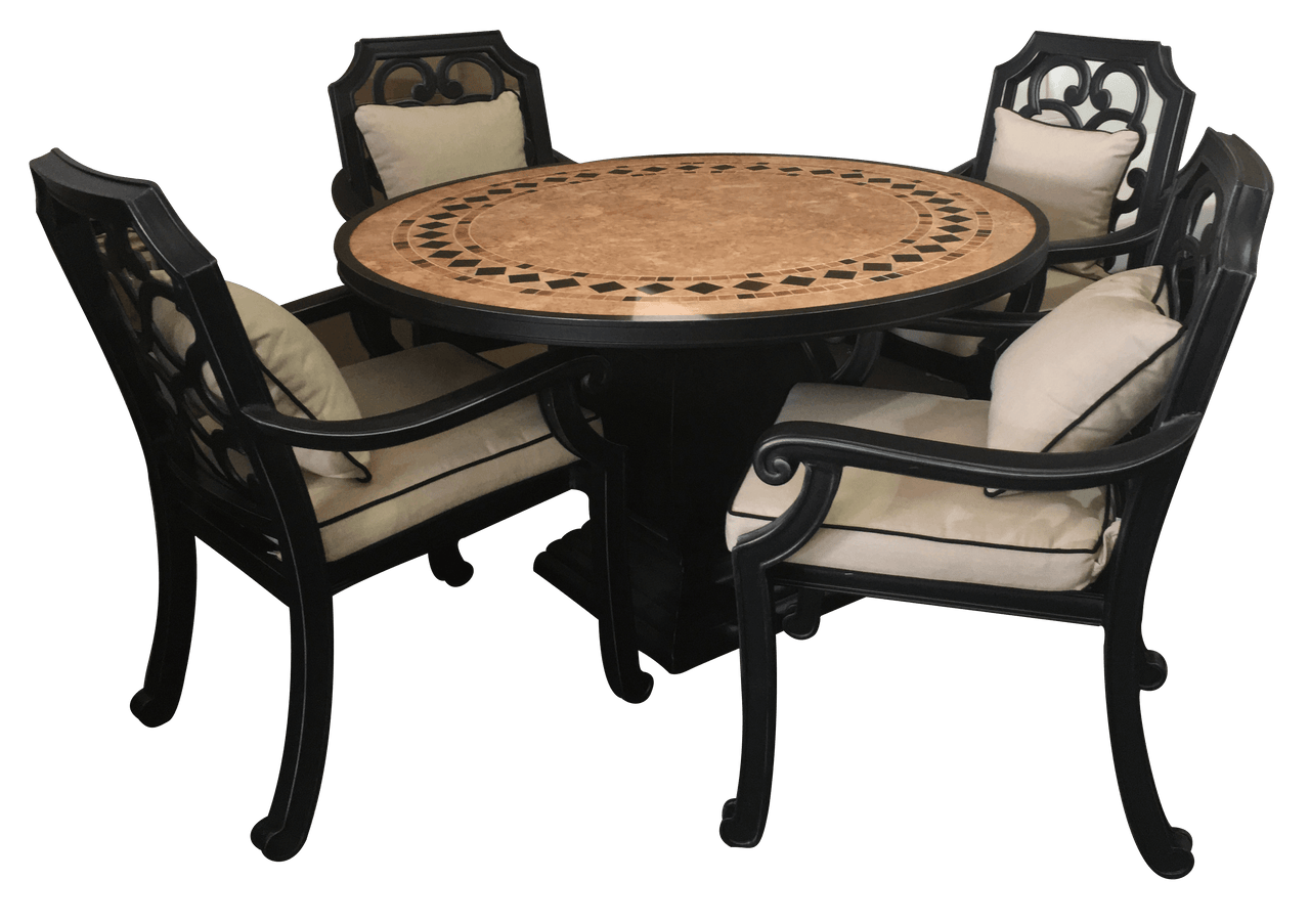 Astoria Round Dining Set Of 5 Outdoor Furniture Tuscan 