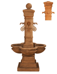 Thumbnail for Avignon Courtyard Outdoor Cast Stone Garden Fountain For Spouts Fountain Tuscan 
