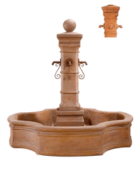 Thumbnail for Avignon Monaco Pond Outdoor Cast Stone Garden Fountain For Spouts Fountain Tuscan 
