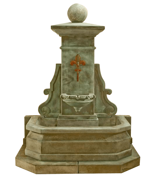 Avignon Wall Outdoor Cast Stone Garden Fountain For Spout Fountain Tuscan 