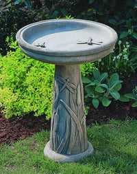 Thumbnail for Dragonfly Cast Stone Outdoor Garden Birdbath BirdBath Campania International 