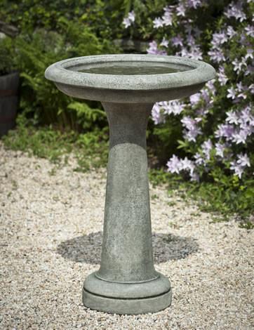 Essential Cast Stone Outdoor Garden Birdbath BirdBath Campania International 