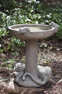 Thumbnail for Catnap Cast Stone Outdoor Garden Birdbath BirdBath Campania International 