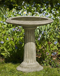 Thumbnail for Cottage Cast Stone Outdoor Garden Birdbath BirdBath Campania International 