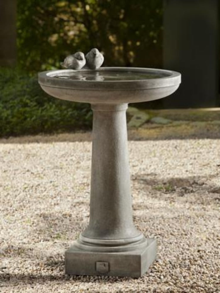 Juliet Cast Stone Outdoor Garden Birdbath BirdBath Campania International 