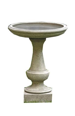 Chatham Cast Stone Outdoor Garden Birdbath BirdBath Campania International 