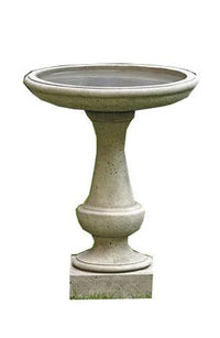 Thumbnail for Chatham Cast Stone Outdoor Garden Birdbath BirdBath Campania International 