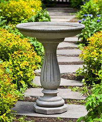 Thumbnail for Windmoore Cast Stone Outdoor Garden Birdbath BirdBath Campania International 