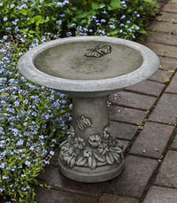 Thumbnail for Spring Meadow Cast Stone Outdoor Garden Birdbath (1 pc) BirdBath Campania International 