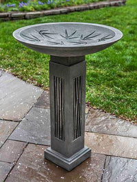Thumbnail for Sagano Cast Stone Outdoor Garden Birdbath (1pc) BirdBath Campania International 