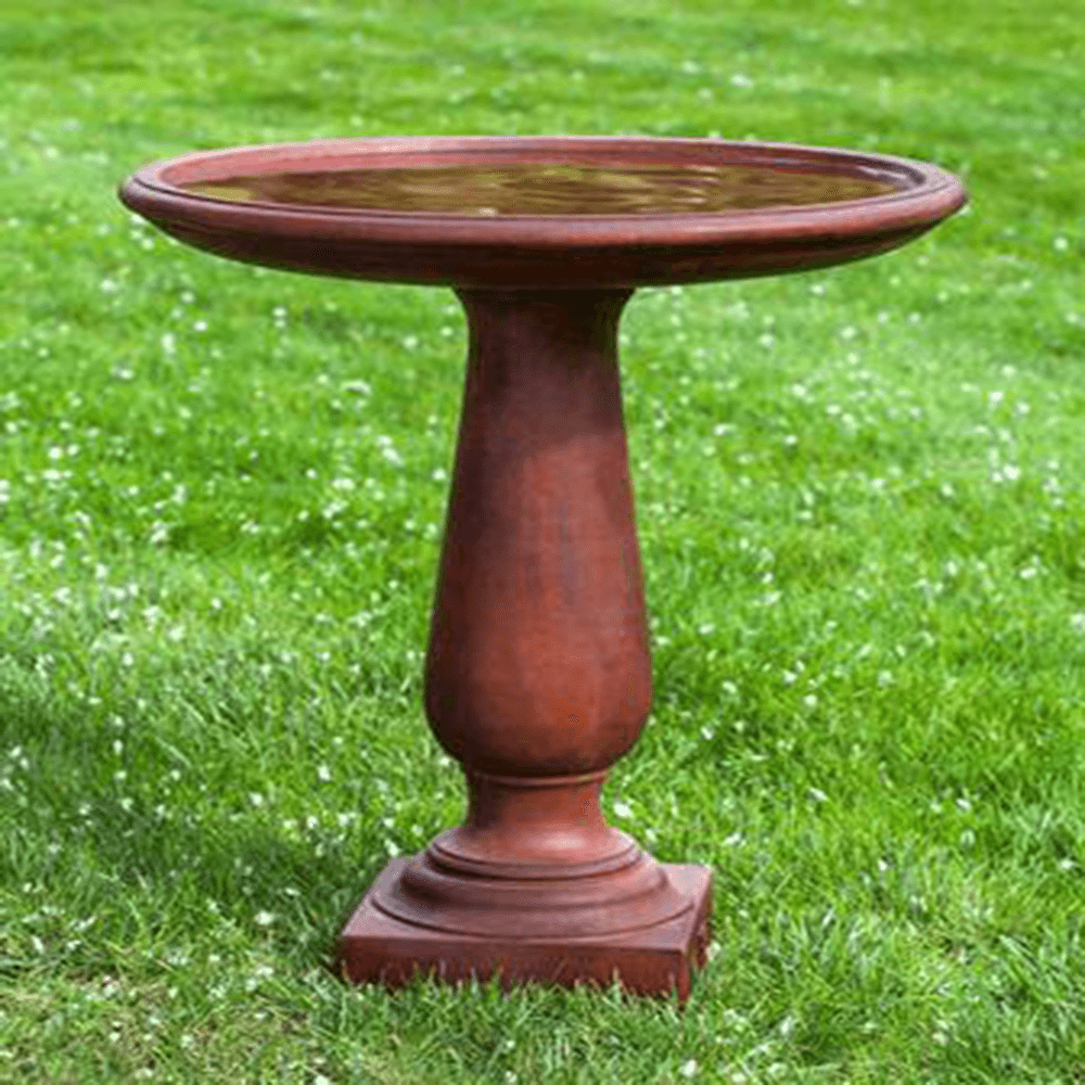 Westbury Cast Stone Outdoor Garden Birdbath BirdBath Campania International 