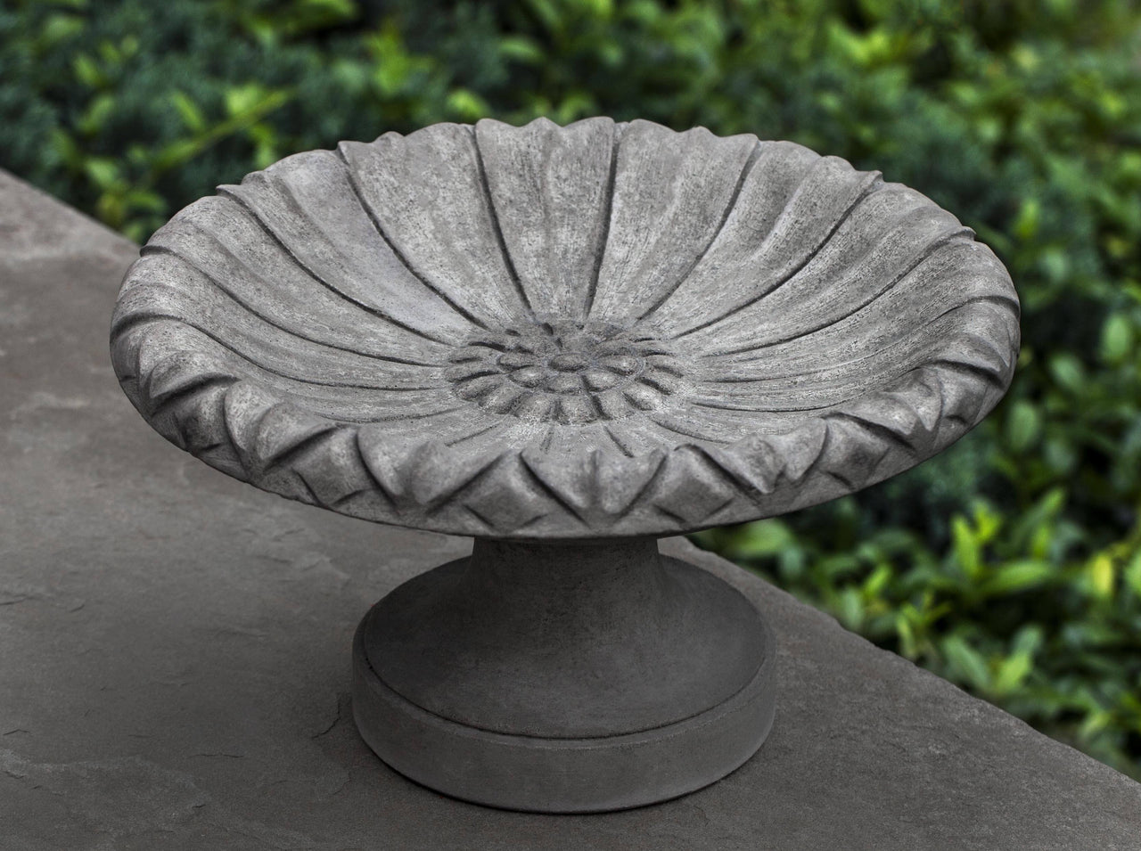 Campania International Cast Stone Lotus Birdbath, Small BirdBath Campania International 