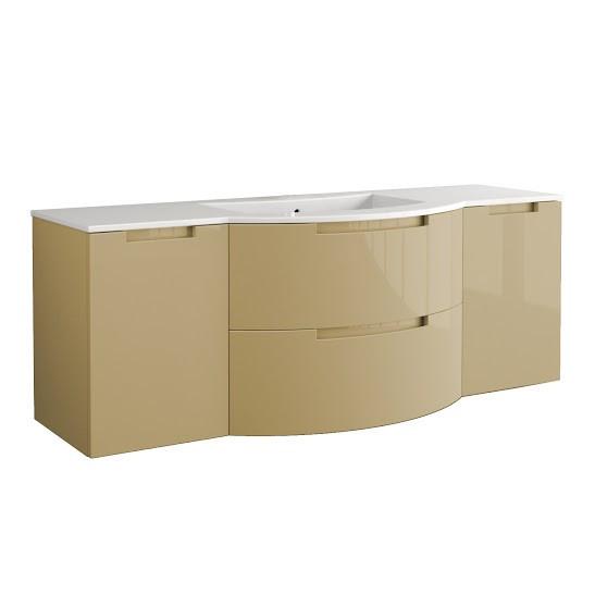 Latoscana Oasi 67" Sand Glossy Bathroom Vanity OA67OPT4S Vanity Latoscana 