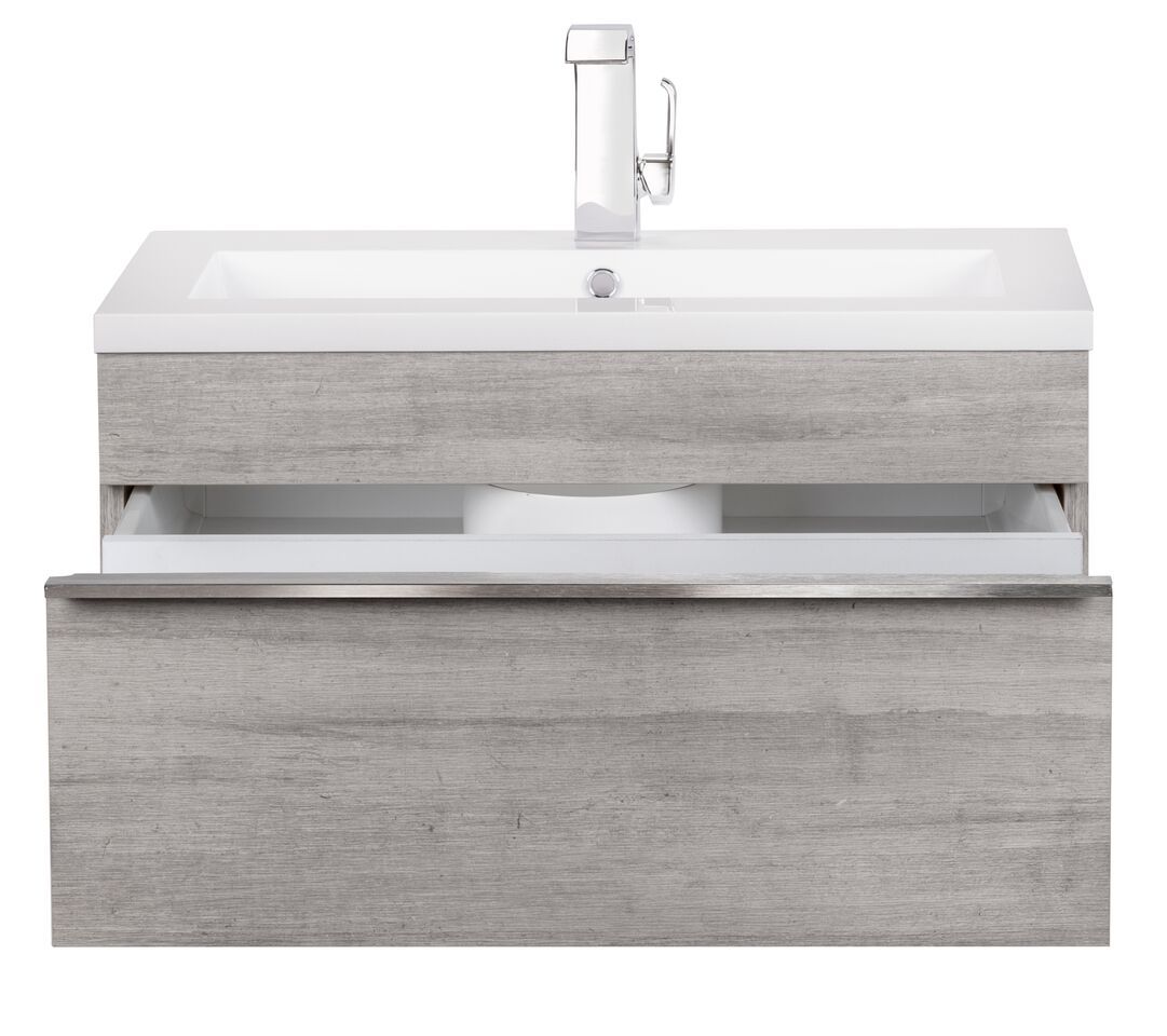 Trough Collection 42" Wall Mount Modern Bathroom Vanity - Soho By Cutler Tuscan Basins 