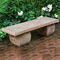 Thumbnail for Ryokan Cast Stone Outdoor Garden Bench Outdoor Benches/Tables Campania International 