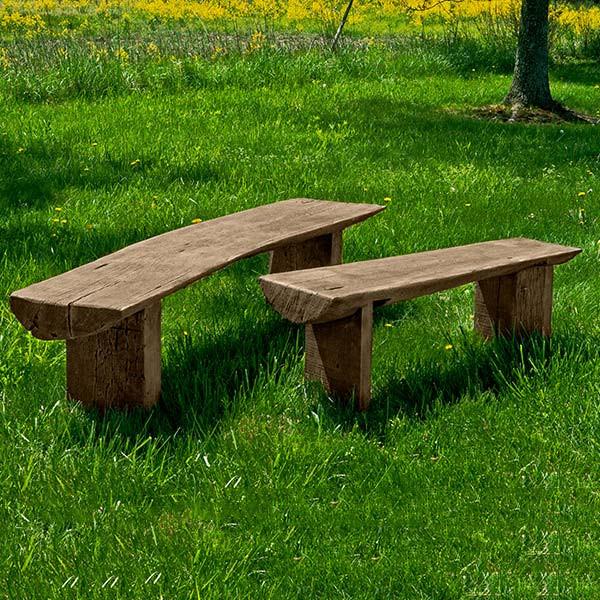 Large Bois Cast Stone Outdoor Garden Bench Outdoor Benches/Tables Campania International 