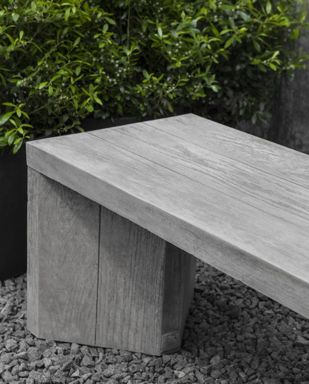 Chênes Brut Cast Stone Outdoor Garden Bench Outdoor Benches/Tables Campania International 