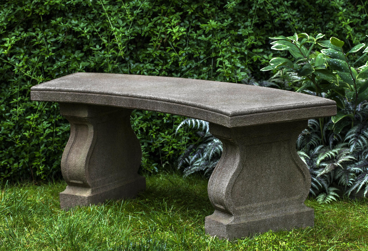 Campania International Cast Stone Arles Bench Outdoor Benches/Tables Campania International 