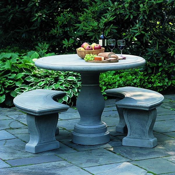 Palladio Cast Stone Outdoor Garden Bench Outdoor Benches/Tables Campania International 