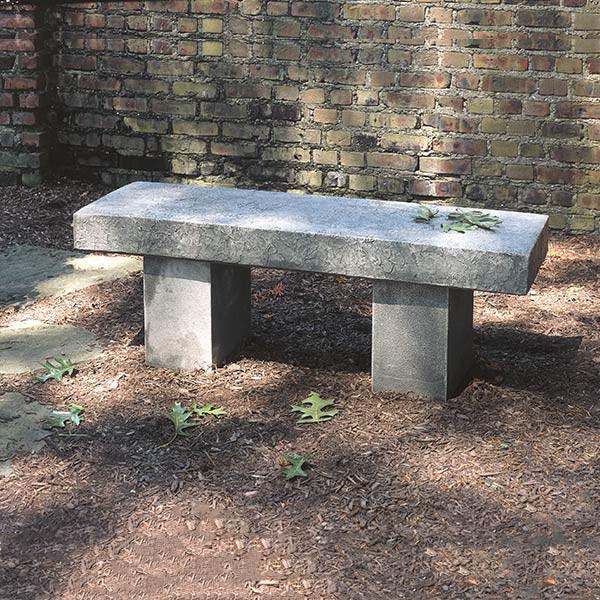Autumn Leaves Cast Stone Outdoor Garden Bench Outdoor Benches/Tables Campania International 