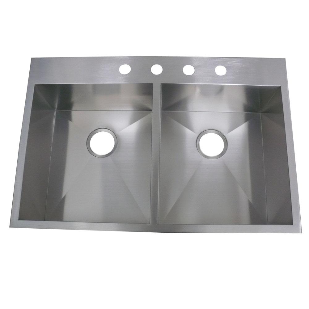 Gourmetier BGKTD332290DBN Dundee Drop-in Double Bowl Kitchen Sink Kitchen Sink Kingston Brass Default Title 