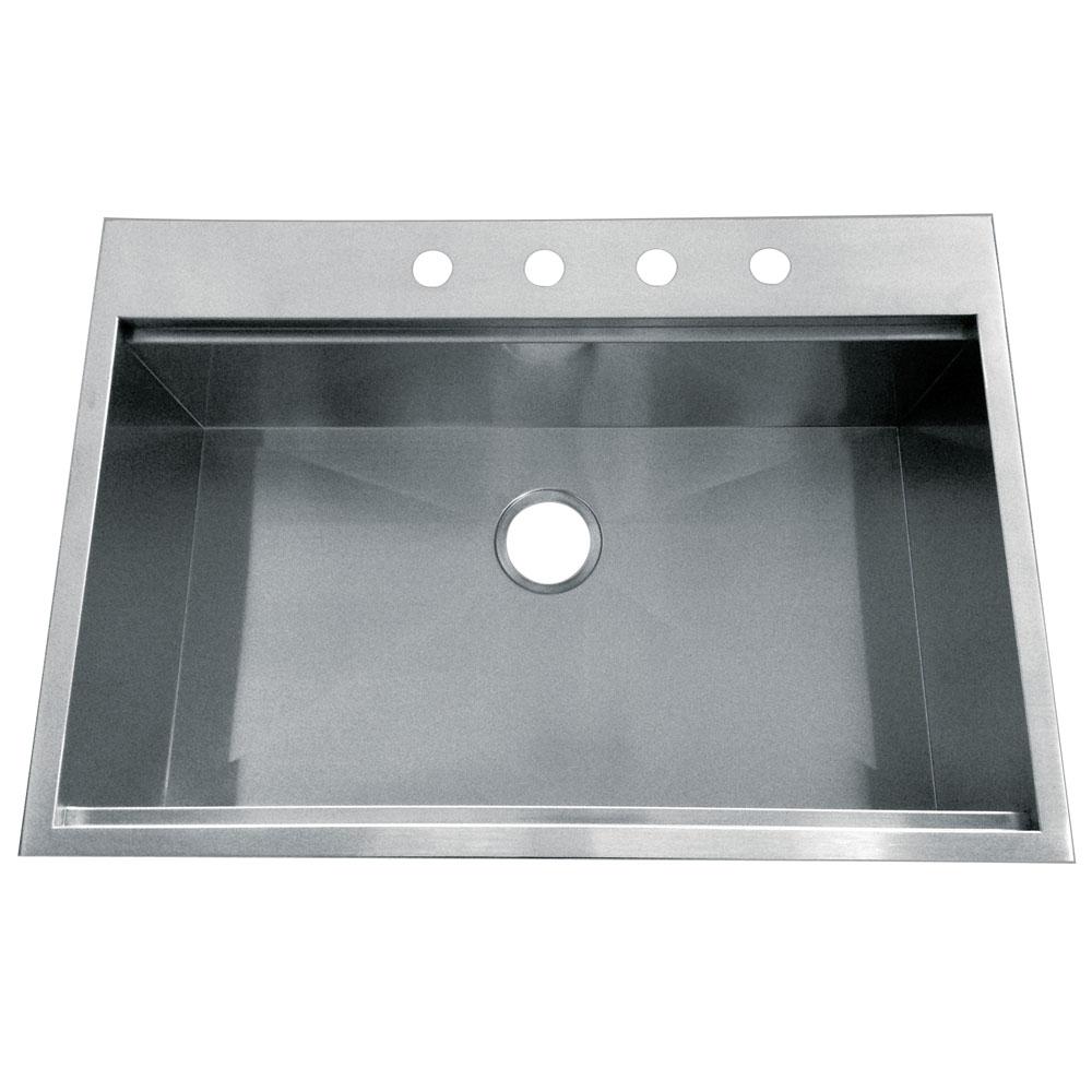 Gourmetier BGKTS322210BN Dundee Drop-in Single Bowl Kitchen Sink Kitchen Sink Kingston Brass Default Title 