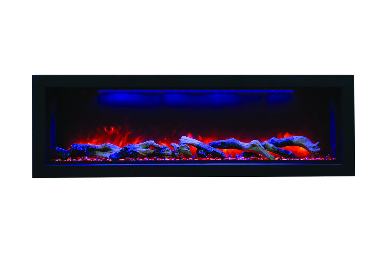 Amantii 8 PACK-50"Deep Indoor or Outdoor Electric Built-in only w/black steel surround Electric Fireplace Amantii 