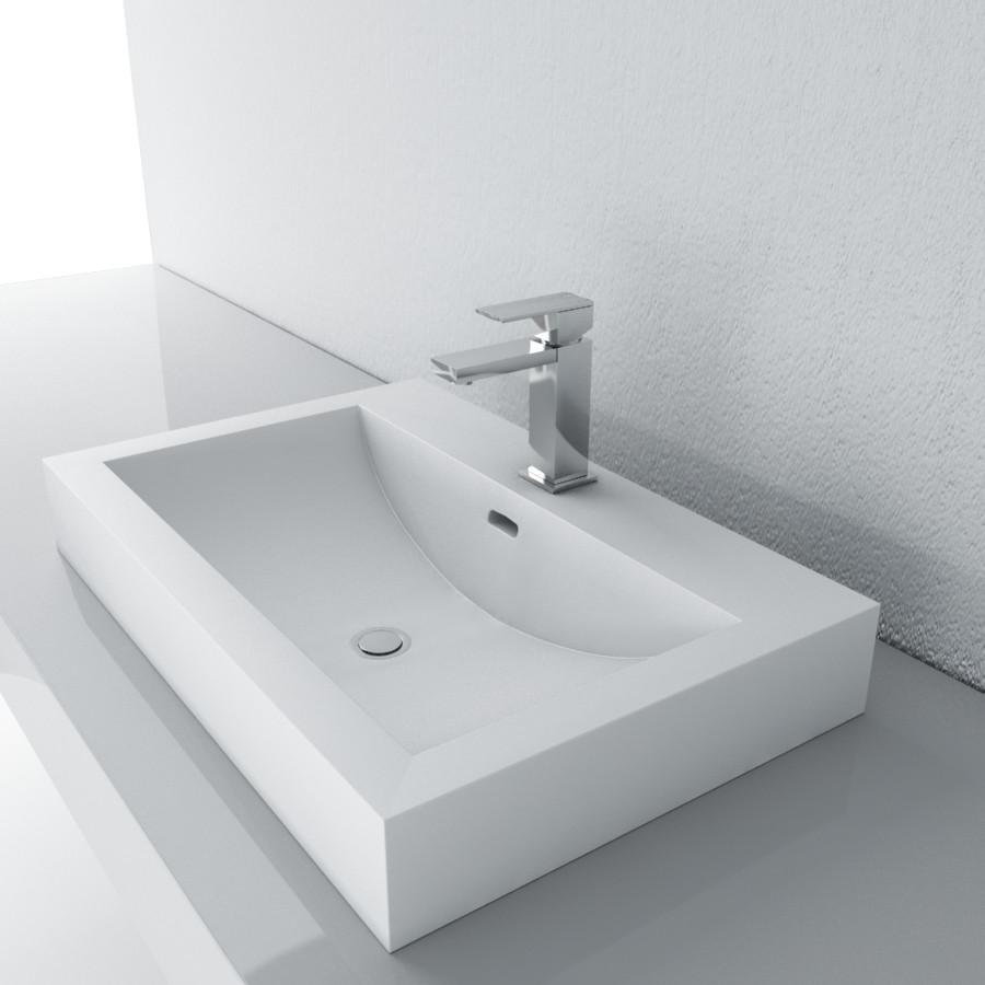 Cantrio Solid Surface Semi Recessed Sink MMA-2516 Solid Surface Series Cantrio 