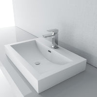 Thumbnail for Cantrio Solid Surface Semi Recessed Sink MMA-2516 Solid Surface Series Cantrio 