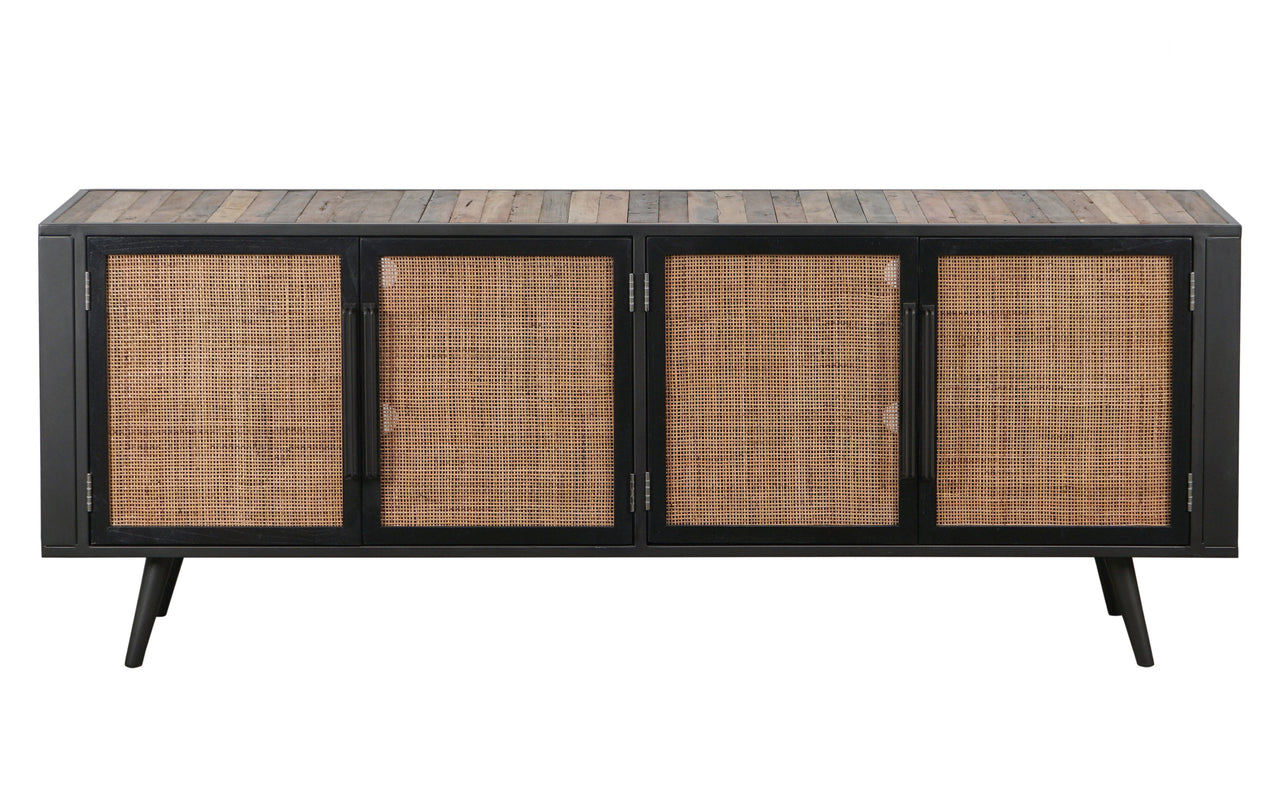 NovaSolo Nordic TV Dresser with Doors TV Dresser NovaSolo Natural Boat Wood Finish 4 Door 