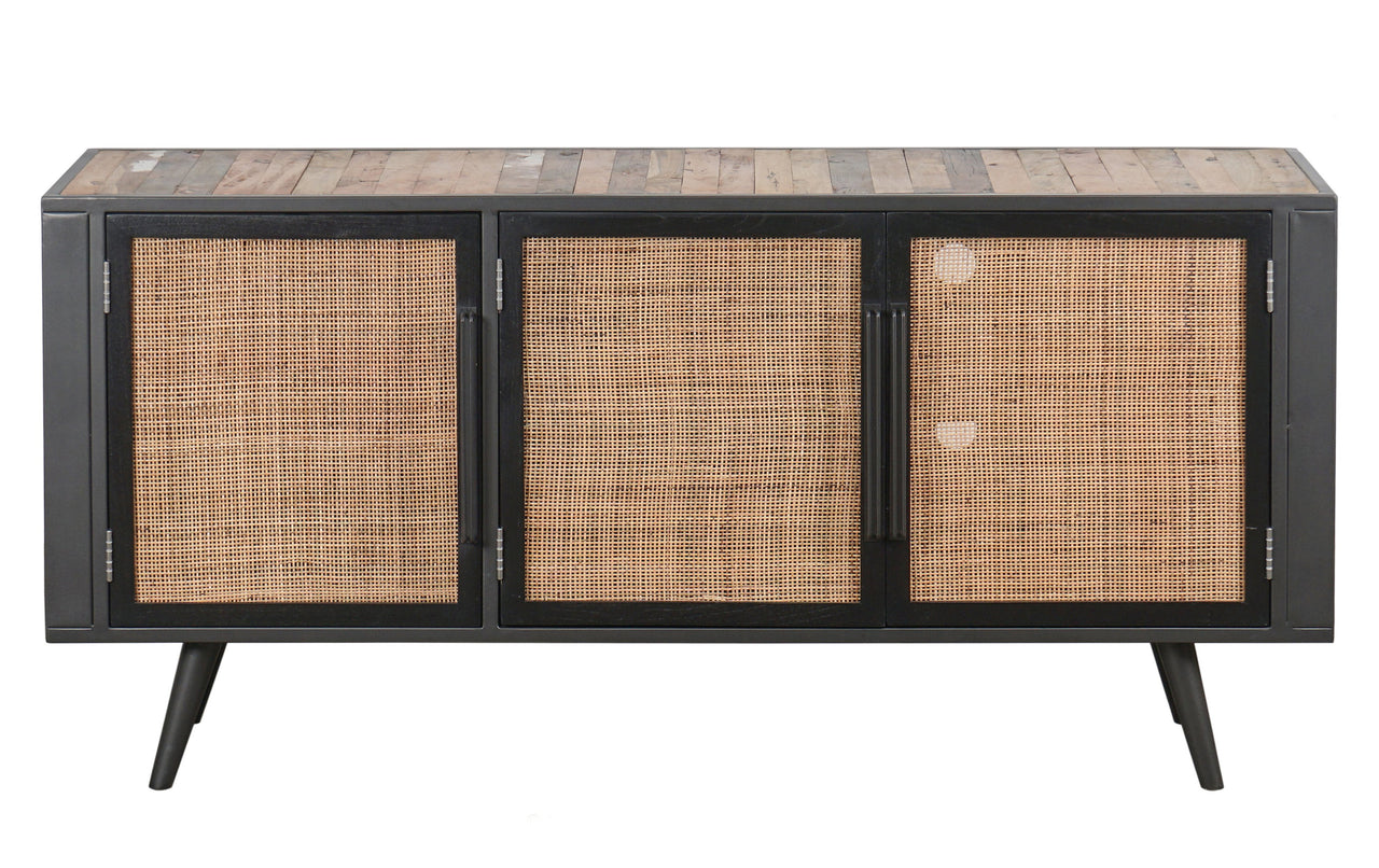 NovaSolo Nordic TV Dresser with Doors TV Dresser NovaSolo Natural Boat Wood Finish 3 Door 