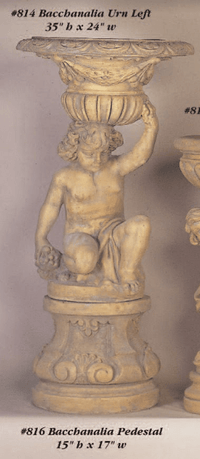 Thumbnail for Bacchanalia Urn Cast Stone Outdoor Garden Planter Planter Tuscan 