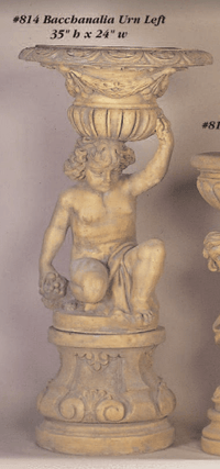 Thumbnail for Bacchanalia Urn Cast Stone Outdoor Garden Planter Planter Tuscan 