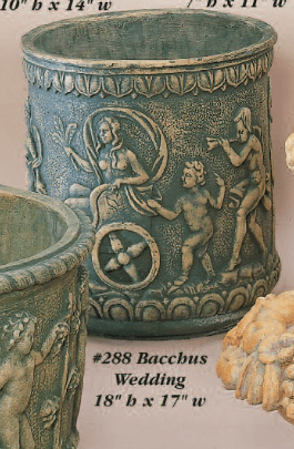 Bacchus Wedding Cast Stone Outdoor Garden Planter Planter Tuscan 